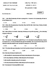 Đề kiểm tra 1 tiết lần 2 môn Vật lý Lớp 12 - Mã đề 209 - Trường THPT Phan Đăng Lưu